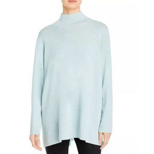 Eileen Fisher Merino Wool Mock Neck Tunic Sweater Size 2X